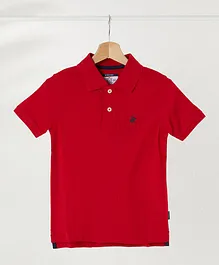Beverly Hills Polo Club Logo Embroidered Polo - Red