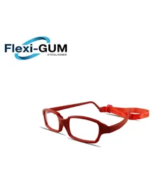 Flexi-Gum Flexible Kids Eyeglasses Frame with Strap - Red