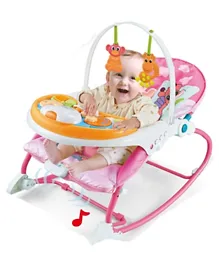 Factory Price 2-IN-1 Infant to Toddler Rocker Dining Chair - Pink