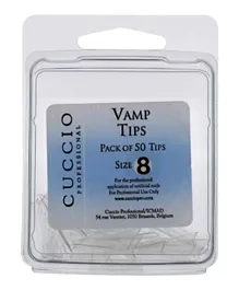 Cuccio Pro Vamp Tips Size 8 Acrylic Nails - 50 Pieces