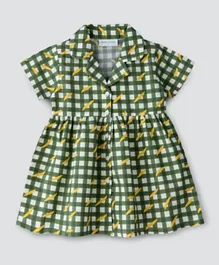 Among The Young Checked Dress - Green