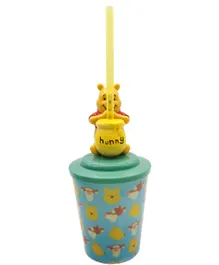 Disney Sip n Sound Winnie the Pooh Recyclable Straw with Cup - 300 ml