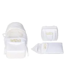 Little Angel Baby Carry Cot With Sleeping & Diaper Bag - Cream/White