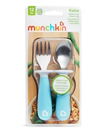 Munchkin Raise Toddler Fork & Spoon Set Assorted - 2 Pieces