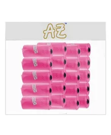 A to Z Disposable Non Scented Bag Stress Resistant, Puncture Resistant, Neutralizes The Unpleasant Odours, 32 x 22 cm, 0 Months+, Pink - 20 Rolls