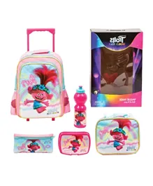 Trolls 5 In 1 Trolley Backpack Set - 18 Inches