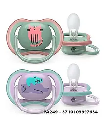 Philip Avent Ultra Air Freeflow Deco 2 Soothers - Assorted