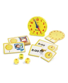 Learning Resources Time Activity Set Homeschool Analog Clock Tactile Learning - 41 Pieces