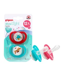 Pigeon Mini Light Pacifier Twin L Girl Multicolor - Pack of 2