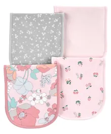 Carter's 4-Pack Floral Burp Cloths - Pink