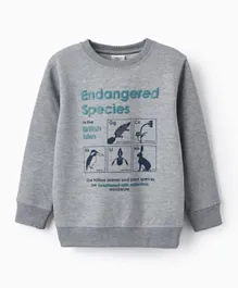 Zippy Endangered Species Graphic Sweatshirt - Light Grey