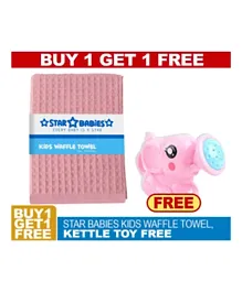 Star Babies Waffle Towel with Kettle Toy - Pink
