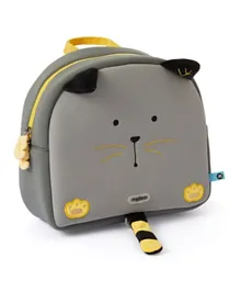 ميدير - حقيبة ظهر للأطفال بشكل القط الرمادي - 10 بوصات