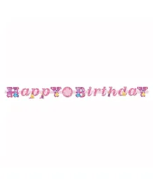 Party Centre Princess Sparkle Add An Age Letter Banner - Pink