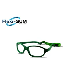 Flexi-Gum Flexible Kids Eyeglasses Frame with Strap - Green