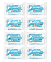 Smurfs  Water Wipes Pack of 8 Blue - 288 Pieces