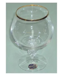 Bohemia Set of 6 Clear-Gold Claudia Glassware - 250 ml