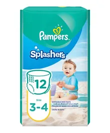 Pampers Carry Pack Splasher Swimming Pants Size 3-4 - 12 Pieces
