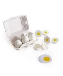 Hape Wooden Egg Carton - White and Yellow