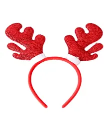 Brain Giggles Reindeer Antler Christmas Headbands - Red & White