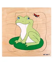 Educationall Wooden Multi layer Puzzle Foil - Grow Up Frog