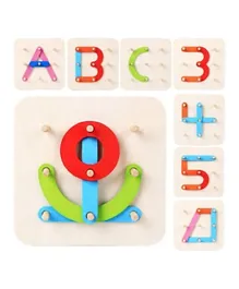 Baybee Wooden Hundred Change Collage Letter Making Board Puzzle - 34 Pieces