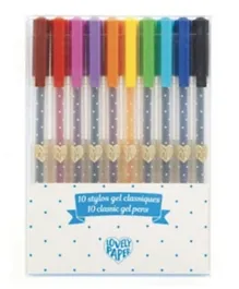 أقلام جل كلاسيكية متعددة الألوان من دجيكو - عبوة من 10