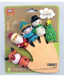 Toon Toyz Finger Puppets Christmas Multicolor - Pack of 5
