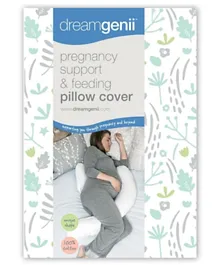 Mums & Bumps Dreamgenii Pillow Cover - Green  Grey
