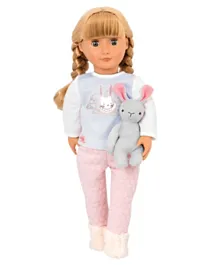 Our Generation Doll with Pajama & Bunny Jovie Multicolor - 18 Inches