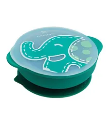 Marcus and Marcus Suction Bowl with Lid - Green