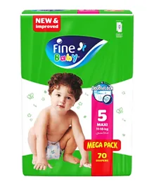 Fine Baby DoubleLock Diapers Mega Pack Maxi Size 5 - 70 Pieces