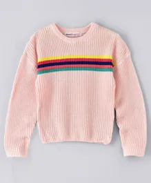 Minoti Knitted Jumper With Lurex Detail - Light Pink