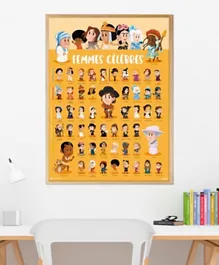Poppik Famous Women Discovery Sticker Poster - 46 Stickers