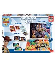 Educa Superpack 4-in-1 Disney Pixar Toy Story 4 Puzzle - Domino, Identic & 2 Puzzles