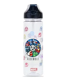 Eazy Kids Marvel Avengers Assemble 2 In 1 Tritan Water Bottle Black - 650mL