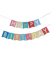 Ginger Ray Happy Birthday Banner Bunting - Multicolor
