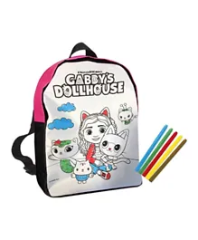 Gabby's Dollhouse Coloring Backpack - 6 Pieces