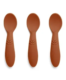 Nuuroo Ella Silicone Spoon Caramel Cafe - Pack of 3