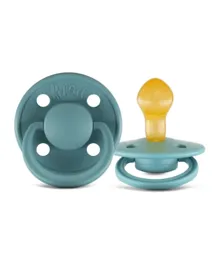 Rebael 2-Pack Mono Natural Rubber Round Pacifiers Size 2 - Champagne / Powder