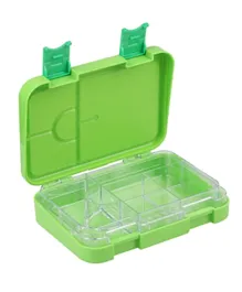 Bonjour Snax Box Bento Mini Lunch Box 6/4 Compartments - Green Dino