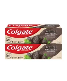 Colgate Natural Extracts Deep Clean with Activated Charcoal Toothpaste Pack of 2 - 75mL