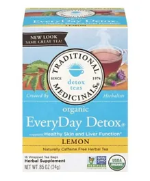 Traditional Meds Lemon Everyday Detox - 16 Tea Bags