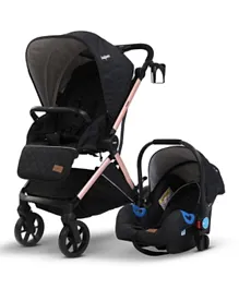 Baybee 3-in-1 Baby Pram Stroller with Car Seat Combo - Rose Gold