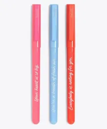 Ban.do Write on Pen Set Breath Of Fresh Air - Pack of 3
