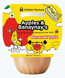 Mother Nurture Stage 2 Ayples & Banaynay's Banana & Apple Puree Pack of 2 - 120g each