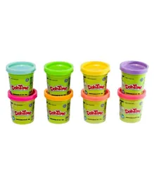 DohTime Bright Colors Dough Cans Pack of 8 Play Dough Set - 440g