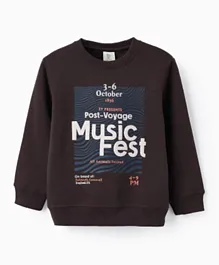 Zippy Music Fest Graphic Sweatshirt - Brown