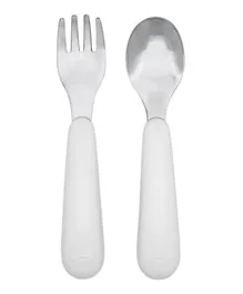 Oxo Tot On The Go Fork And Spoon Set - White