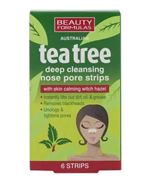 Beauty Formulas Tea Tree Nose Pore Strips - 6 Strips